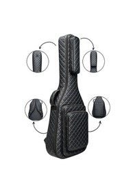 Resim Klasik Gitar Çantası-kılıfı-kalın-gigbag-mavi Kapitoneli-suni Deri 