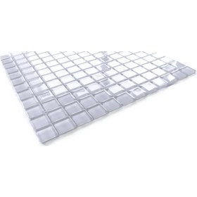 Resim MozaiKristaL Beyaz Kristal Cam Mozaik Tüm Yüzeylerde Kullanılabilir Cam Ölçüsü: 23X23X4 mm File Karo Ölçüsü: 30X30 cm ( 1 Koli = 11 File Karo = 1 m2 Fiyatıdır ) 