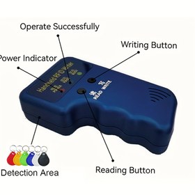 Resim 125Khz RFID Klonlayıcı, 1 Ünited LF Yakınlık RFID Kopyalama Aracı, Tk4100/Em4200/Em4305/T5577/Em-Marine/Awid/Hid Prox ile Uyumlu, 125Khz RFID Duplicatörü 