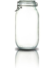 Resim 3'lü Korken Kavanoz 2000 Ml Vakumlu Kilitli Cam Saklama Kavanozu Şeffaf 