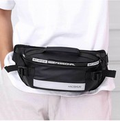 Resim Vkemall Nylon Outdoor Spor Bel Çantası - Reflektör Çizgili, Su Geçirmez, Ayarlanabilir Askı, Büyük Kapasite, Siyah 1100-6 Çok Renkli 