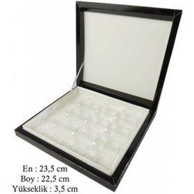 Resim Kutu Çikolata Kutusu Karton 16 Lı Separatörlü Siyah Pk:1 