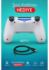 Resim Ps4 Joystick Tablet Telefon Pc Uyumlu Titreşimli Oyun Kolu 1 Adet - Şarj Kablo li 