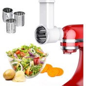 Resim Sagrado Dilimleyici Parçalayıcı Ataşmanları, Kitchenaid Stand Mikser Için Taze Hazırlama Sebze Dilimleyici, Temizleme Fırçalı Salata Yapıcı (Yurt Dışından) 