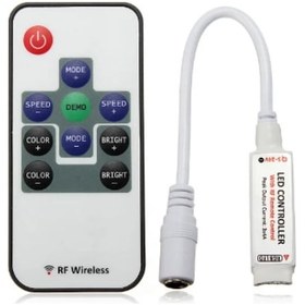 Resim Mini Rgb Şerit Led Rf Kontrol 12a 5-24v 