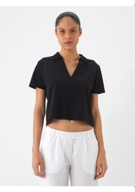 Resim Xint Siyah Pamuk Dokulu Oversize Tişört 602339 