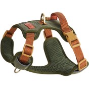 Resim Orta Boy Köpek Tasma Çekişmez Ayarlanabilir Yumuşak Dolgulu Yelek, 3 Toka, Reflektif Güvenlik Şeritleri & Kolay Kontrol Sapı - Nefes Alabilen File ve Ergonomik Tasarım ile Rahat Yürüyüşler için (Kahverengi/Siyah, Teal Mavi, Kırmızı) 