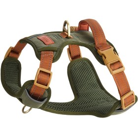 Resim Orta Boy Köpek Tasma Çekişmez Ayarlanabilir Yumuşak Dolgulu Yelek, 3 Toka, Reflektif Güvenlik Şeritleri & Kolay Kontrol Sapı - Nefes Alabilen File ve Ergonomik Tasarım ile Rahat Yürüyüşler için (Kahverengi/Siyah, Teal Mavi, Kırmızı) 