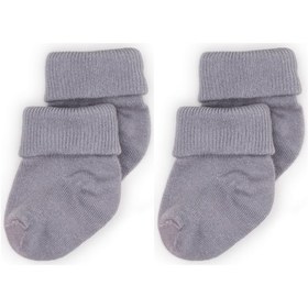 Resim Novibaby 2'li Bambu Bebek Çorap I Cloud I 0 6 Ay I Gri Yenidoğan Bebek Çorabı Çok Renkli 
