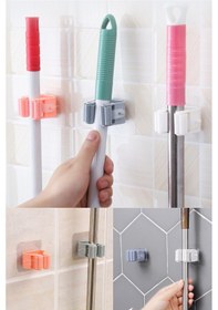 Resim 3 Adet Mop Askısı Pratik Süpürge Ve Paspas Tutucu Duvar Askısı Diğer 