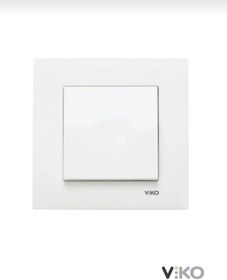 Resim VİKO Anahtar düğme Tekli anahtar Lamba düğmesi çerçeve dahil 