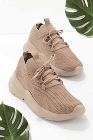 Resim Bambi Vizon Triko Kadin Sneaker K01673074982 Bambi