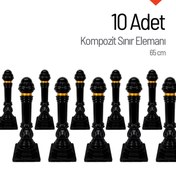 Resim İleri Trafik 10'lu Kompozit Sınır Elemanı Seti 65cm 