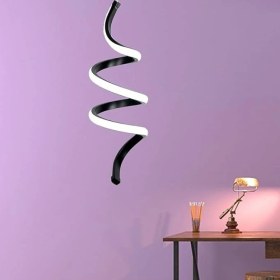 Resim Home Siyah Modern Sarkıt LED Avize Beyaz Işık Ledli Avize Çocuk Odası,antre,hol,yatak Odası 