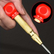 Resim 1 adet Otomatik Merkez Delme, 12.7cm Bahar Merkez Delme, Ayarlanabilir Gerilim, Kırmızı Tutma Kolu 