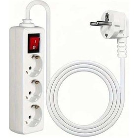 Resim Besthome1 Dream011 Gtyorus 3 Çıkışlı Av Priz Uzatma 250v 16a 140cm Beyaz Koruma Ev Ofis 
