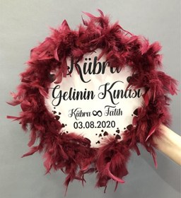 Resim Hobigram Tüylü Gelin Tefi – Özel Tasarım, Aksesuar, Kaliteli Üretim, Göz Alıcı Stil – Kına Eğlence Aksesuarı 