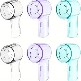 Resim Oral-B IO Serisi, Pro 1000, 1500, 5000, 7500 Elektrikli Diş Fırçaları için 6 adet Diş Fırçası Başlığı Toz Geçirmez Kapağı - Anti-Toz, Anti-Mikrop, Anti-Sinek 