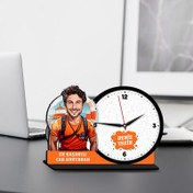 Resim Erkek Can Kurtaran Karikatürlü MDF Masa Saati 
