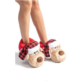 Resim Twigy Goldi Kadın,Garson Boy Hayvanlı Panduf Bej 36/41 CC0506 Bej 