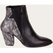 Resim Bueno Shoes Deri Siyah Kadın Topuklu Bot 