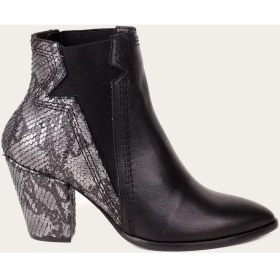 Resim Bueno Shoes Deri Siyah Kadın Topuklu Bot 