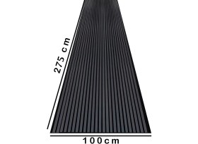 Resim Mdf Ahşap Akustik Duvar Paneli - 100 x 275 cm - Antrasit 