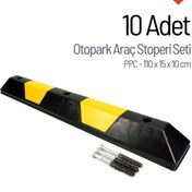Resim İleri Trafik Oto Park Araç Stoperi PPC 110x15x10 cm 10 Adet 