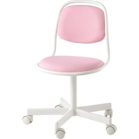 Resim IKEA Örfjäll Çocuk Çalışma Sandalyesi Beyaz Vissle Pembe Ayarlanabilir Çelik ve Plastik Malzeme 