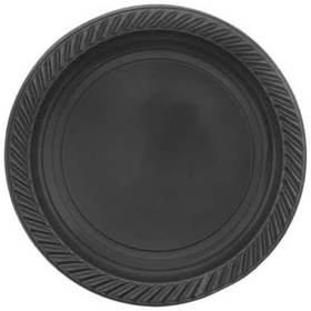 Resim - Siyah Tabak 25 Adet 22 Cm Açık 