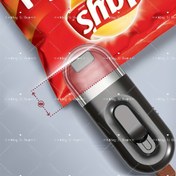 Resim Taşınabilir 2'si 1 Arada Isı Vakumlu Mühürleyici ve Kesici Makine - Yarı Otomatik Atıştırmalık, Kurabiye, Cips Saklama Aparatı | Pil ile Çalışır (AA Tipi 2 Adet Dahil Değildir) | Siyah Mutfak Depolama Aksesuarı 