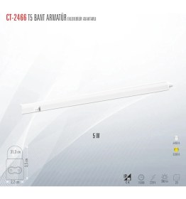 Resim Mikasso CT-2466 5W Ledli Bant Armatür 