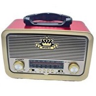 Resim Everton RT-301 Nostaljik Görünümlü Bluetoothlu USB / SD Card / MP3 Çalar / FM Kırmızı Müzik Kutusu 