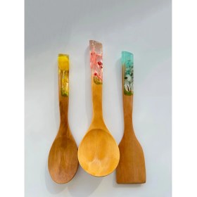 Resim Lotusspoon Summer Series 3 Adet El Yapımı Bambu Mutfak Seti Kaşık, Kepçe, Spatula 