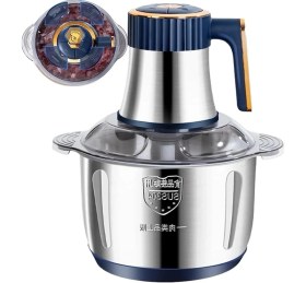 Resim Doğrayıcı - Paslanmaz Çelik Et Işleme Makinesi - 5 Litre Multifonksiyonel Tahıl Öğütücü Buz Parçalayıcı Fındık Ezmesi Sosis Hazırlama 