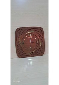 Resim Dekor Treni Dekor Treni Şık Pleksili Ahşap Ceviz Duvar Saati2 Ceviz 