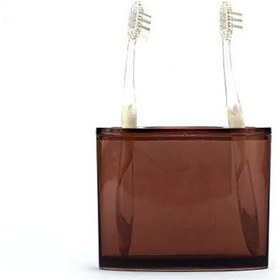 Resim Diş Fırçalık Kahverengi Akrilik Model Siyah 