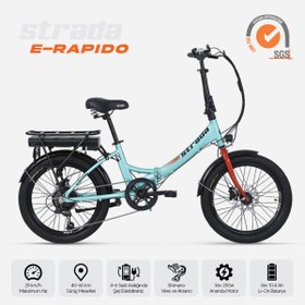 Resim Stradacycles E-Rapido Hidrolik Disk 20 Jant Katlanabilir Elektrikli Bisiklet 