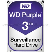 Resim WD 3TB Purple 3.5" 5400RPM 64MB SATA 3 7/24 Disk (WD30PURZ) 