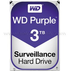 Resim WD 3TB Purple 3.5" 5400RPM 64MB SATA 3 7/24 Disk (WD30PURZ) 