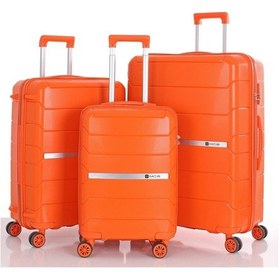 Resim Kırılmaz Valiz Seti 3'lü Dört Tekerlekli Polipropilen 001 