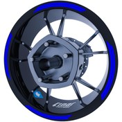 Resim Reflektif Mavi Double Stripe Jant Şeridi Sticker Çınar Extreme 