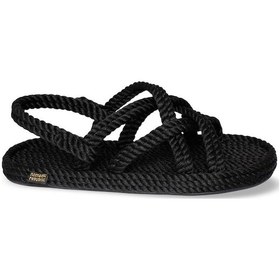 Resim Nomadic Republic Bodrum Kauçuk Tabanlı Kadın Halat Sandalet Siyah 