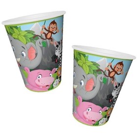 Resim Safari Sevimli Hayvanlar, Karton Bardak - 8 Adet 