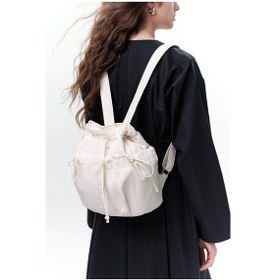 Resim Manuka Büzgü Detaylı Sırt Çantası Vanilya Vanilya 