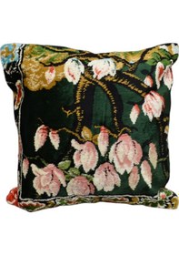 Resim Zehra Abla Halı Yeni Kadife Dokuma Dekoratif Kilim Kırlent Yastık Kılıfı 6067 