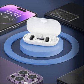 Resim Recci TWS Kulak İçi Bluetooth Kulaklık REP-W60 Angel Serisi Dijital LED Göstergeli v5.3 Beyaz 