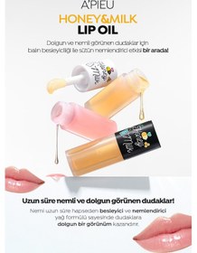 Resim Bal Ve Süt Özlü Besleyici Şeftali Aromalı Dudak Bakım Yağı A'pıeu Honey&milk Lip Oil Light Peach 