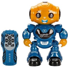 Resim Sesli Ve Işıklı Uzaktan Kumandalı Dans Eden Sevimli Robot 45510 Turuncu-mavi Robot 