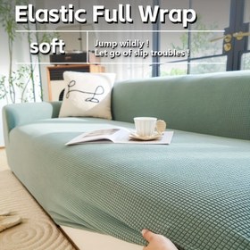 Resim 1 Adet Yüksek Esneklikli Jakar Koltuk Örtüsü (Yastık Kılıfı Dahil) - Kaymaz, Aşınmaya Dayanıklı, Makinede Yıkanabilir, Modern Kırsal Tarz Koltuk Örtüsü, Oturma Odası, Yatak Odası ve Ofisler İçin 1-4 Kişilik Mevsim Boyu Dekorasyon 